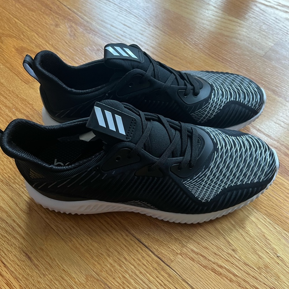 New Adidas Mens Alphabounce Haptic Running Shoes Black BB9048 Low Top Size 8